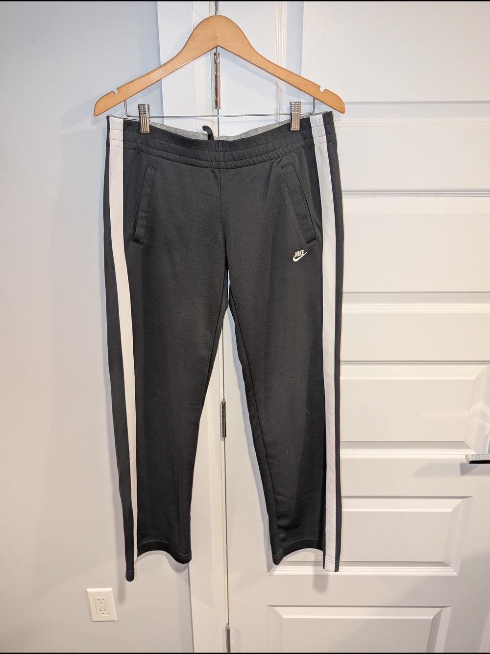 Nike Sportswear Men's Tribute Track Pants - Charcoal with White Side Stripes